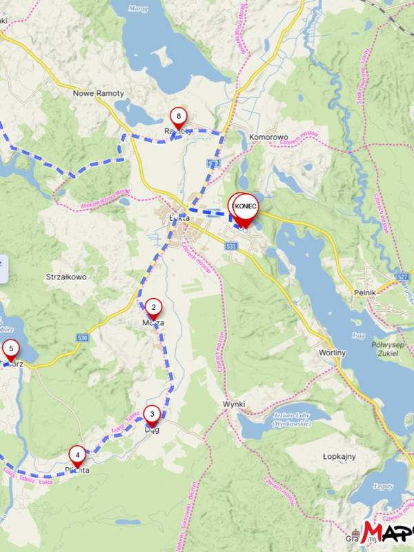 SZLAK NIEBIESKI  prowadzi głównie lasem, dosyć długi, bez szczególnych różnic wzniesień, polecany w słoneczne dni. Po drodze zobaczymy  Rezerwat Sosny Taborskiej, kręte rzeki, liczne potoki i malownicze, zabytkowe mostki.